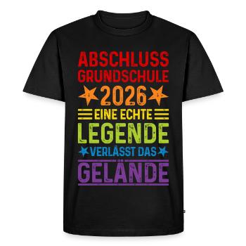 Grundschule Abschluss 2026 - Männer Premium Bio T-Shirt - Schwarz - Vorne - Nico (187cm)
