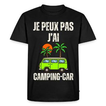 Camping Car Palm Soleil - T-shirt Premium bio Homme - noir - Devant - Nico (187cm)