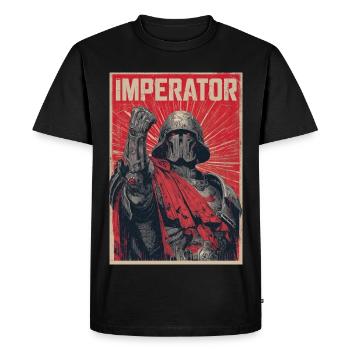 Emperor Warrior Poster - Men's Premium Organic T-Shirt - black - Front - Nico (187cm)