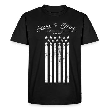 Stars et Cordes - T-shirt Premium bio Homme - noir - Devant - Nico (187cm)