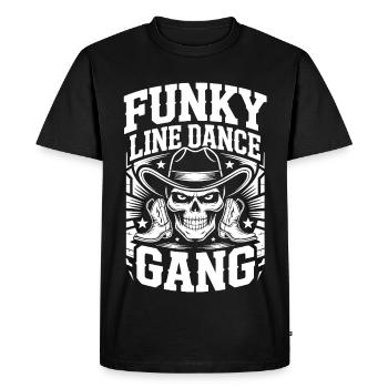 Funky Line Dance Gang - Men's Premium Organic T-Shirt - black - Front - Nico (187cm)