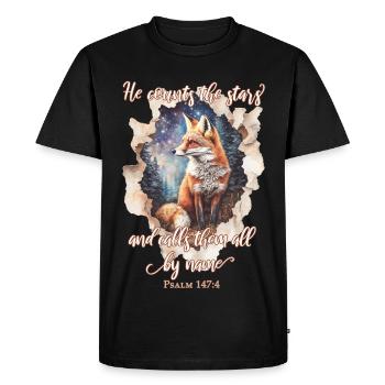 Bible Quote Christian - T-shirt Premium bio Homme - noir - Devant - Nico (187cm)