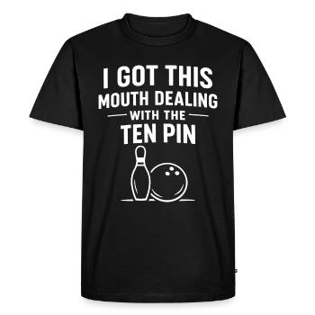 Bowling Humour Drôle Joueur Sport Cadeau - T-shirt Premium bio Homme - noir - Devant - Nico (187cm)