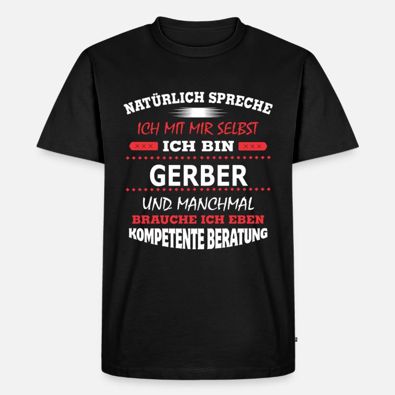 GERBER - Männer Premium Bio T-Shirt - Schwarz