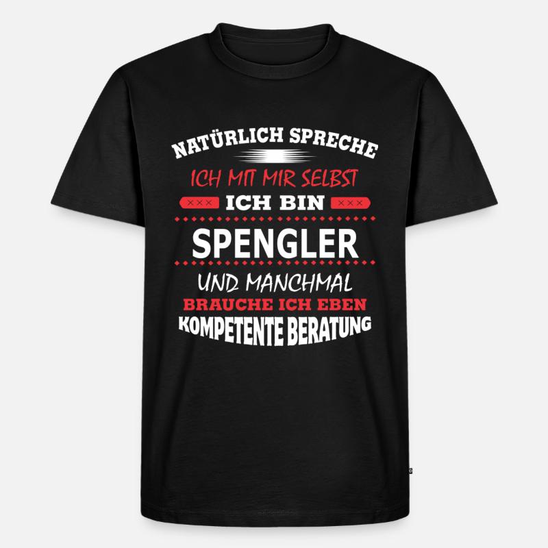 SPENGLER - Männer Premium Bio T-Shirt - Schwarz