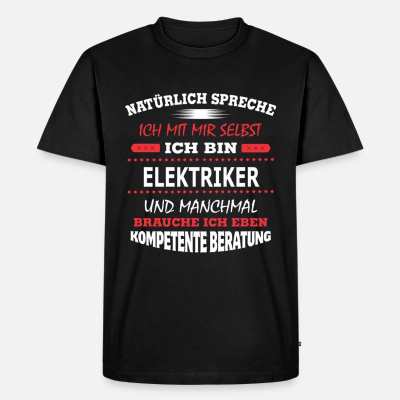 ELEKTRIKER - Männer Premium Bio T-Shirt - Schwarz