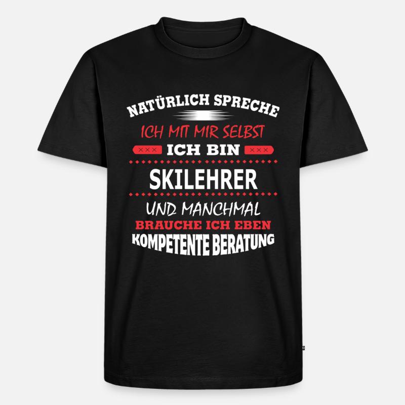 SKILEHRER - Männer Premium Bio T-Shirt - Schwarz