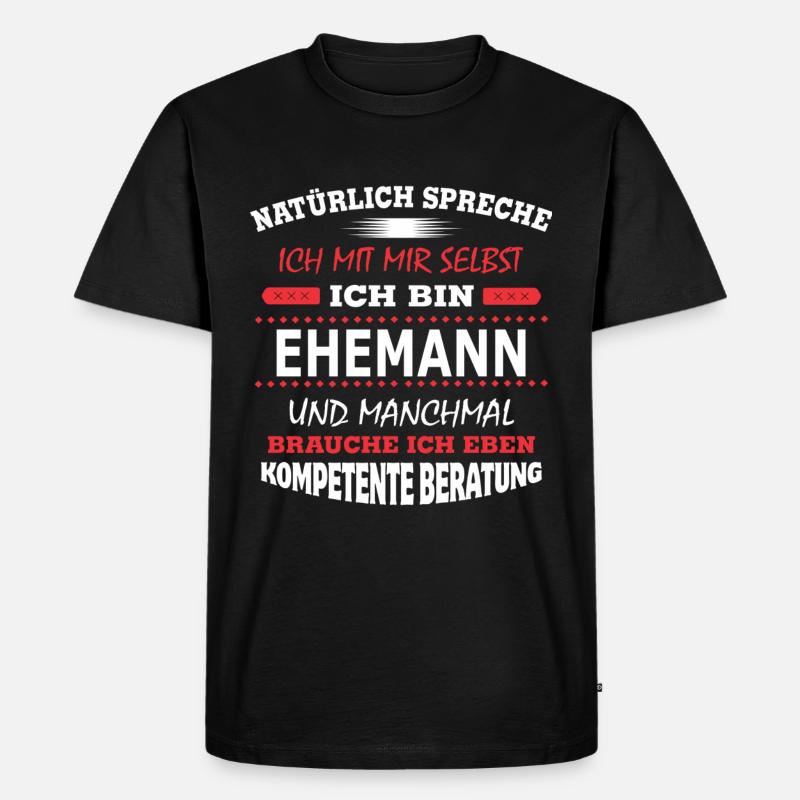 EHEMANN - Männer Premium Bio T-Shirt - Schwarz