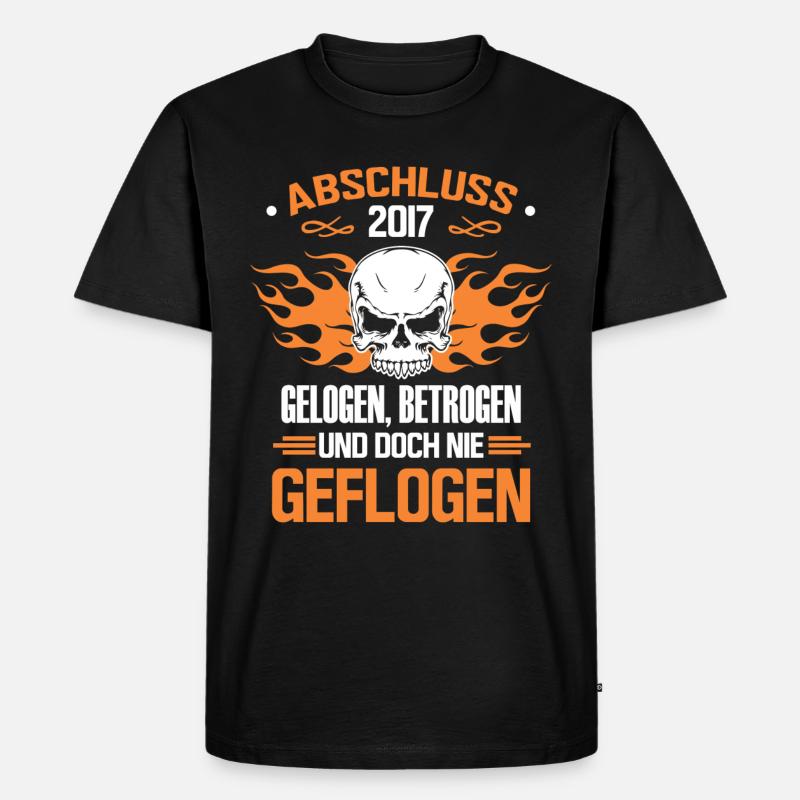 abschluss abitur 2017 - Männer Premium Bio T-Shirt - Schwarz