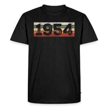 Millésime 1954 Cadeau D’anniversaire Rétro 1954 - T-shirt Premium bio Homme - noir - Devant - Nico (187cm)