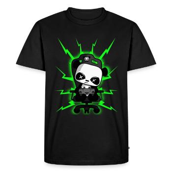 Mignon Gaming Panda, PEW PEW, Halloween, Horreur - T-shirt Premium bio Homme - noir - Devant - Nico (187cm)
