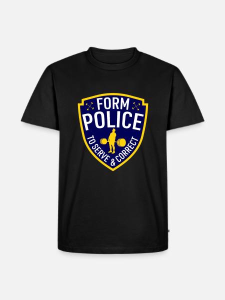 Form Police Powerlifting - Men's Premium Organic T-Shirt - black