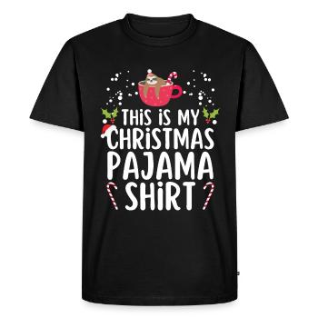Christmas Pajamas Pajamas Sleepshirt - Men's Premium Organic T-Shirt - black - Front - Nico (187cm)