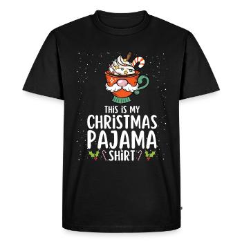 Pyjama de Noël Pyjama Chemise de nuit - T-shirt Premium bio Homme - noir - Devant - Nico (187cm)
