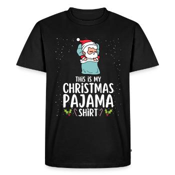 Pyjama de Noël Pyjama Chemise de nuit - T-shirt Premium bio Homme - noir - Devant - Nico (187cm)