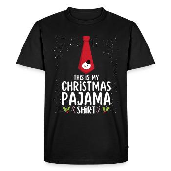 Pyjama de Noël Pyjama Chemise de nuit - T-shirt Premium bio Homme - noir - Devant - Nico (187cm)