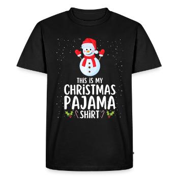 Pyjama de Noël Pyjama Chemise de nuit - T-shirt Premium bio Homme - noir - Devant - Nico (187cm)