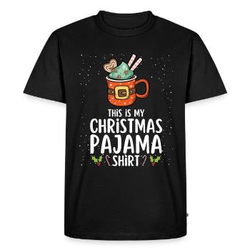 Pyjama de Noël Pyjama Chemise de nuit - T-shirt Premium bio Homme - noir - Devant - Nico (187cm)