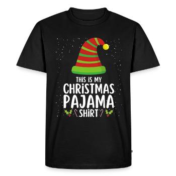 Pyjama de Noël Pyjama Chemise de nuit - T-shirt Premium bio Homme - noir - Devant - Nico (187cm)
