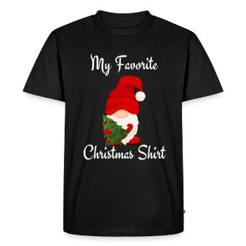 Ma chemise de Noël préférée - T-shirt Premium bio Homme - noir - Devant - Nico (187cm)
