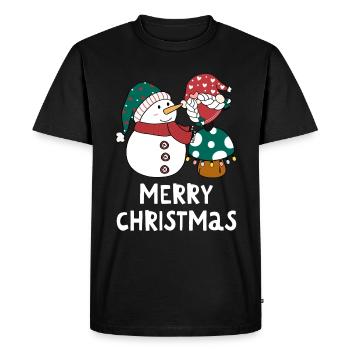 Joyeux Noël Drôle de Chemise de Noël - T-shirt Premium bio Homme - noir - Devant - Nico (187cm)