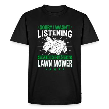 Lawn Tractor Gift Ride-on Mower Lawn Mowing - Men's Premium Organic T-Shirt - black - Front - Nico (187cm)