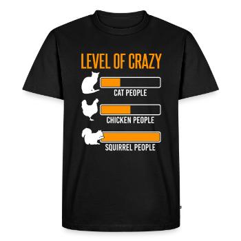 Rongeur écureuil Niveau de fou - T-shirt Premium bio Homme - noir - Devant - Nico (187cm)
