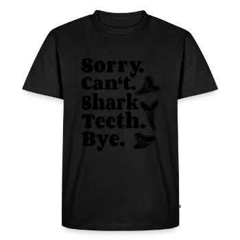 Dent de requin Dent de requin Dents de requin - T-shirt Premium bio Homme - noir - Devant - Nico (187cm)