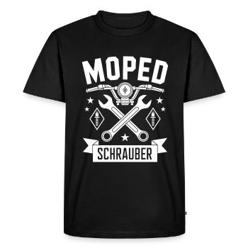 Mécanicien de cyclomoteur Conducteur de cyclomoteur - T-shirt Premium bio Homme - noir - Devant - Nico (187cm)