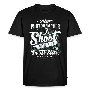 Street Photographer - T-shirt Premium bio Homme - noir - Devant - Nico (187cm)