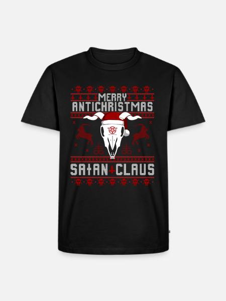Joyeux Noël Anti - Satan Claus laid Pull - T-shirt Premium bio Homme - noir