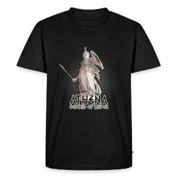 Athéna déesse de la sagesse mythologie grecque - T-shirt Premium bio Homme - noir - Devant - Nico (187cm)