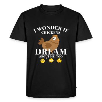 Chicken Pajama - Chicken Pajama Dream - Men's Premium Organic T-Shirt - black - Front - Nico (187cm)