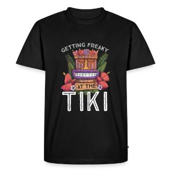 Devenir bizarre à la soirée Tiki Luau à Hawaï - T-shirt Premium bio Homme - noir - Devant - Nico (187cm)