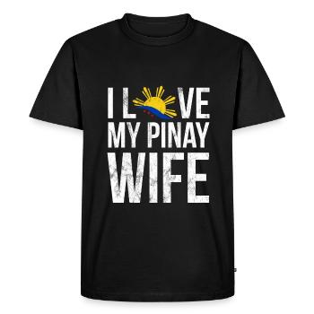I Love My Pinay Wife Philippines Filipino Pride - Men's Premium Organic T-Shirt - black - Front - Nico (187cm)