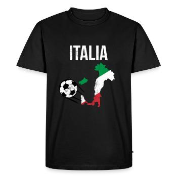 Italia Forza Azzurri - T-shirt de football italien - T-shirt Premium bio Homme - noir - Devant - Nico (187cm)
