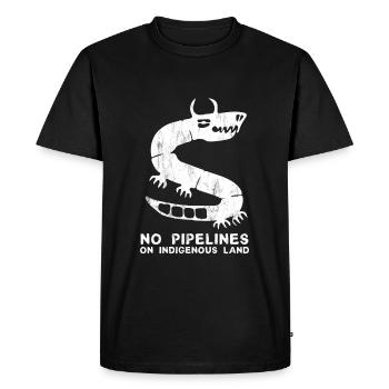 No Pipelines On Indigenous Land Sioux Indians - Men's Premium Organic T-Shirt - black - Front - Nico (187cm)