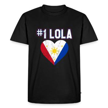 Numéro un Lola! Grand-mère philippine - T-shirt Premium bio Homme - noir - Devant - Nico (187cm)