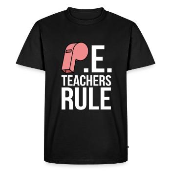 Cadeau de classe drôle de gymnase d'école de règle d'enseignants de PE - T-shirt Premium bio Homme - noir - Devant - Nico (187cm)