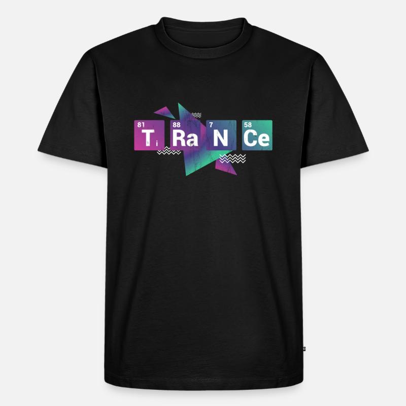 Trance Techno & Edm Tee - Männer Premium Bio T-Shirt - Schwarz