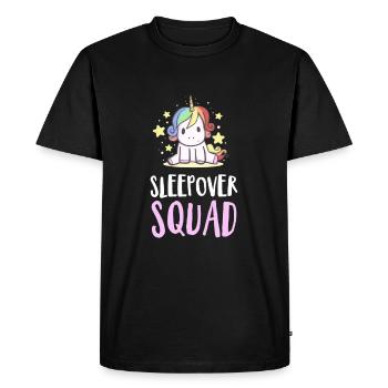 Sleepover Squad Rainbow Unicorn Pajama Slumber - Men's Premium Organic T-Shirt - black - Front - Nico (187cm)