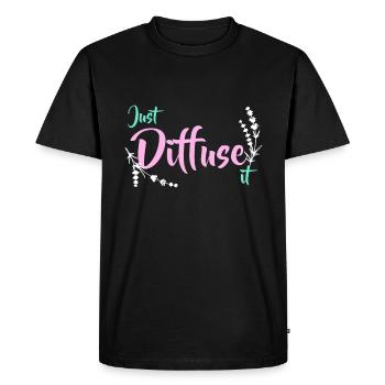 Il suffit de diffuser les huiles essentielles - T-shirt Premium bio Homme - noir - Devant - Nico (187cm)