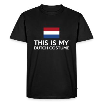 Ceci est mon costume néerlandais - T-shirt drôle d'Halloween - T-shirt Premium bio Homme - noir - Devant - Nico (187cm)