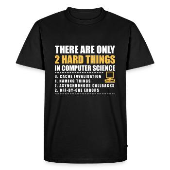 Il n'y a que 2 choses difficiles en informatique - T-shirt Premium bio Homme - noir - Devant - Nico (187cm)