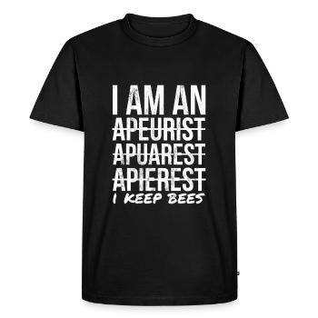 I Keep Bees - Funny Apiarist Beekeeping - Men's Premium Organic T-Shirt - black - Front - Nico (187cm)