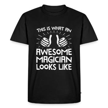 Magicien Super Looks Drôle Cadeau de Magicien - T-shirt Premium bio Homme - noir - Devant - Nico (187cm)