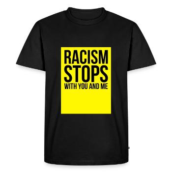 Le racisme anti-racisme cesse avec vous et moi Mettre fin au racisme - T-shirt Premium bio Homme - noir - Devant - Nico (187cm)