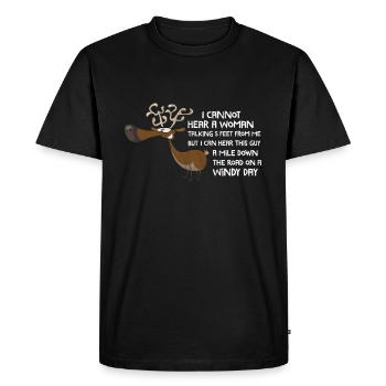 Funny Hunting For Hunters Who Have Selective - Men's Premium Organic T-Shirt - black - Front - Nico (187cm)