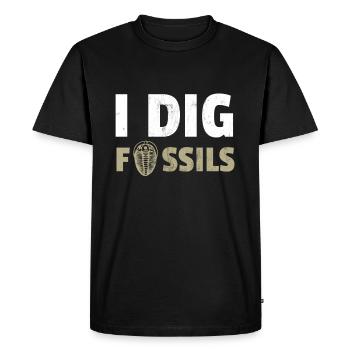 Impression de fossiles de trilobite de paléontologie - T-shirt Premium bio Homme - noir - Devant - Nico (187cm)