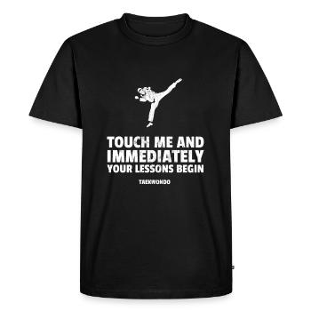Kampfsportuniform Tae Kwon Do Sparring Gear - Männer Premium Bio T-Shirt - Schwarz - Vorne - Nico (187cm)